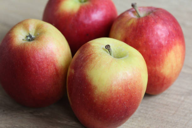 istock Green and yellow Jazz apples 915157458