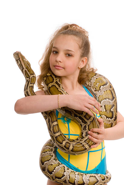 istock close-up of sweet girl with pet python 91515849