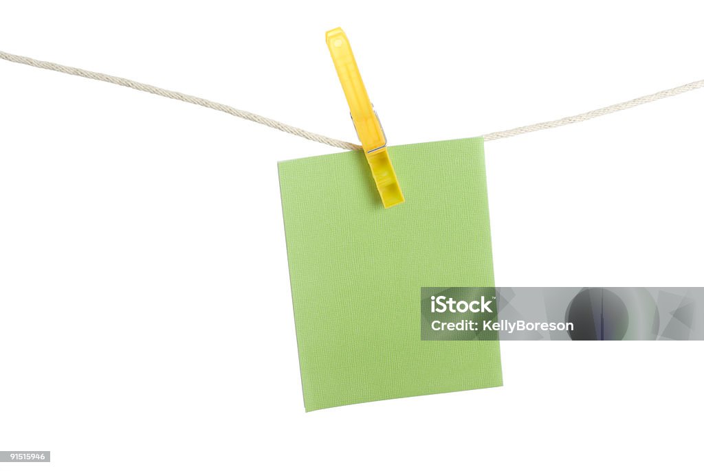 Spring Notecards en cuerda de tender la ropa - Foto de stock de Colgar libre de derechos
