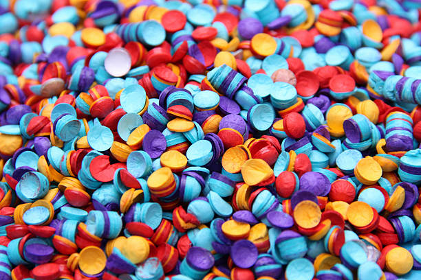 istock coloured paper drill waste used for packaging 91516009