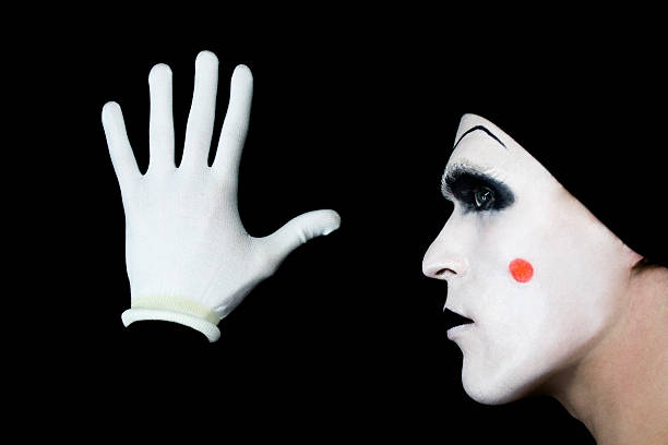 istock mime in white gloves 91516156