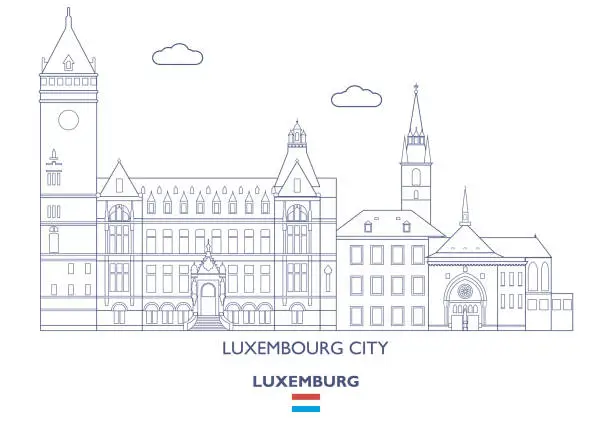 Vector illustration of Luxemburg City Skyline, Luxemburg