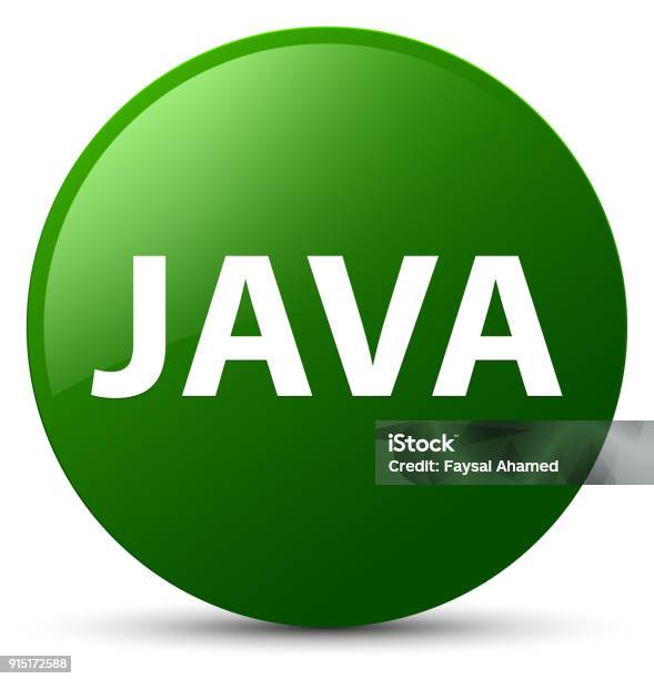 Java Green Round Button Stock Illustration - Download Image Now ...