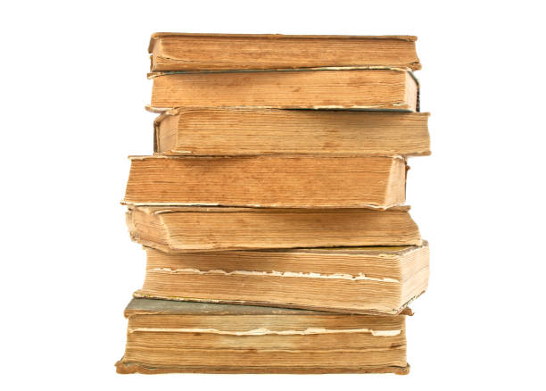 istock Stack of old books isolated on white background 915173524