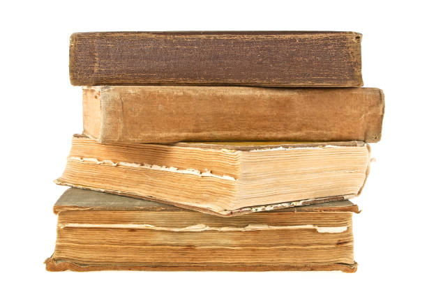 istock Stack of old books isolated on white background 915173552