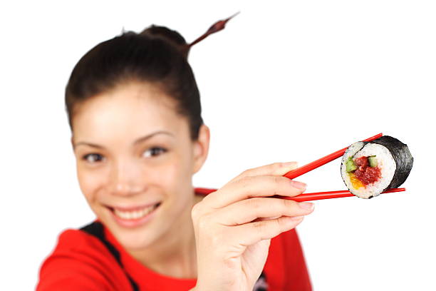 istock Sushi woman 91517525
