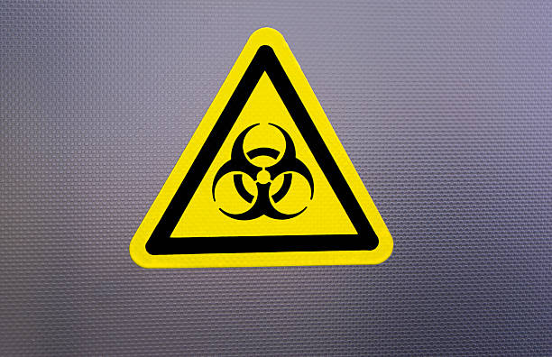 istock Biorisk Sign in metal surface 91517540