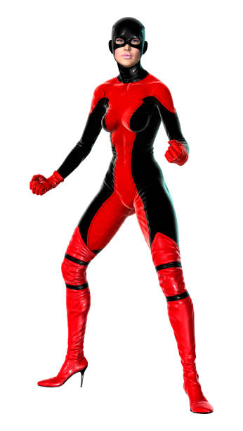 istock 3D rendering female superhero on white 915178266
