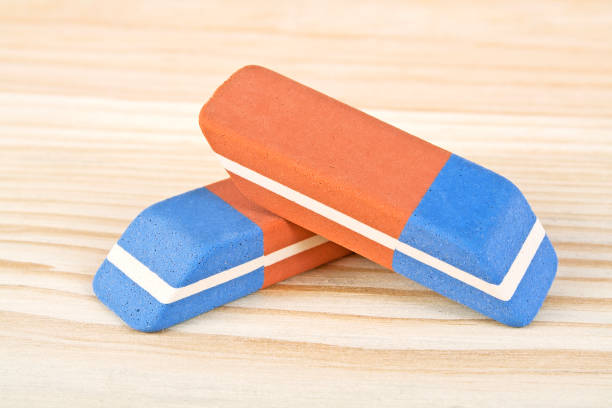 istock Erasers on wooden background 915178608