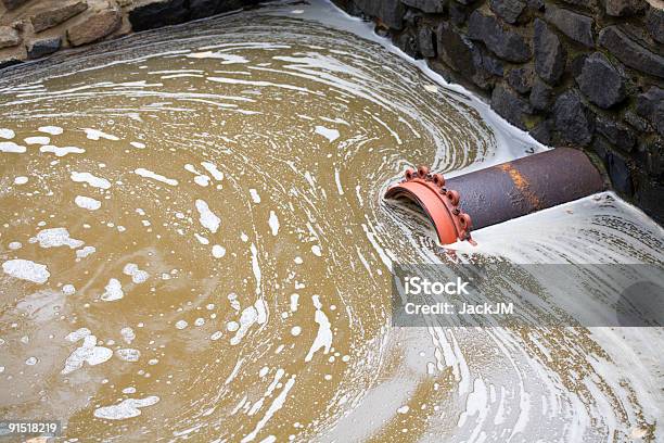 Sewer Pipe Stagnant Water Stock Photo - Download Image Now - Water, Dirty, Unhygienic