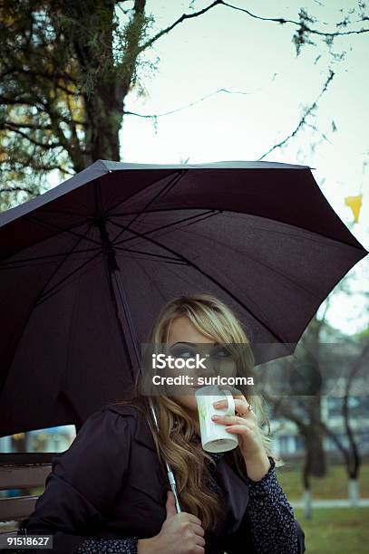 Girl With Cup Stock Photo - Download Image Now - Adult, Adults Only, Autumn