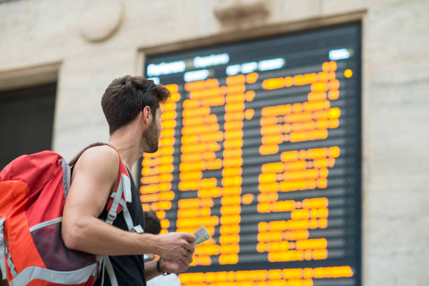 istock Handsome man at the train station. 915189952