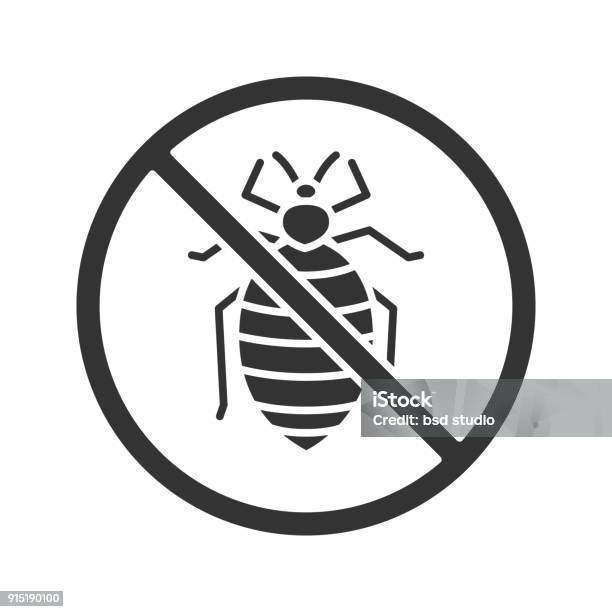 Stop Bed Bug Icon Stock Illustration - Download Image Now - Bedbug, Beetle, Bloodsucking