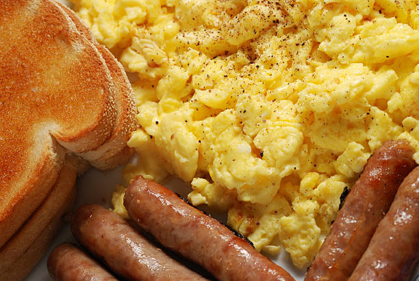 istock Eggs, sausage and toast 91519103