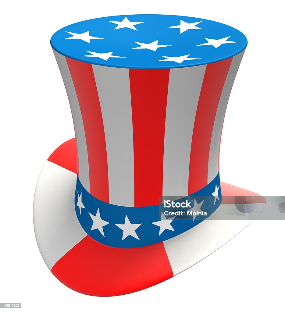 hat to uncles sam American Flag Stock Photo