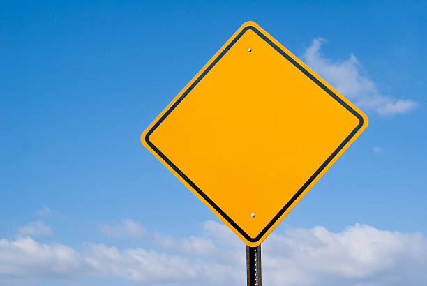 istock Blank Hazard Sign - Add Your Own Message 91519525
