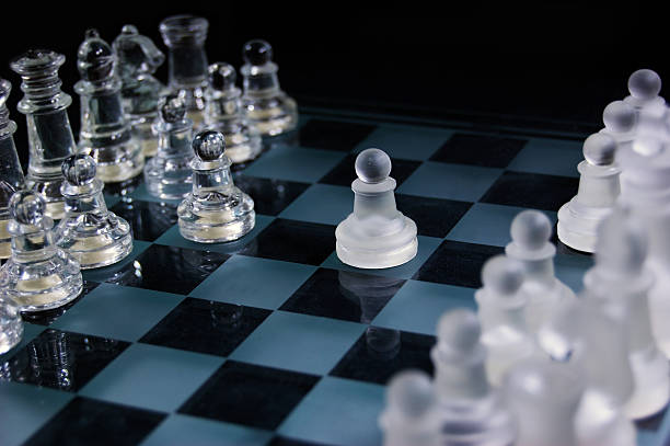 istock Set of glass chess 91519601