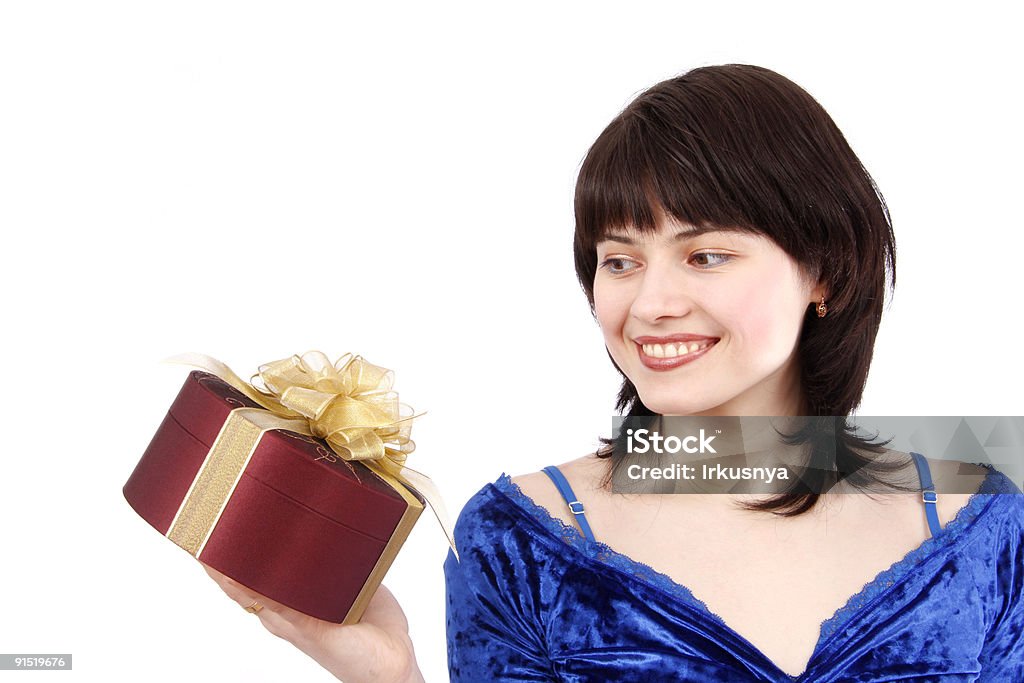 Mulher com um presente. - Foto de stock de Adulto royalty-free