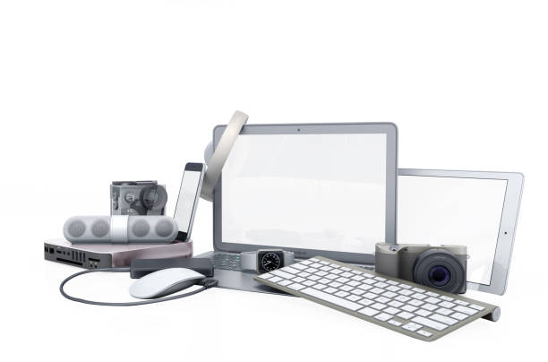 istock collection of consumer electronics 3D render on white background no shadow 915198074