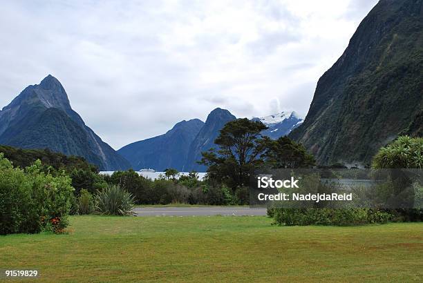 Milford Sound Nova Zelândia - Fotografias de stock e mais imagens de Ao Ar Livre - Ao Ar Livre, Azul, Cor verde