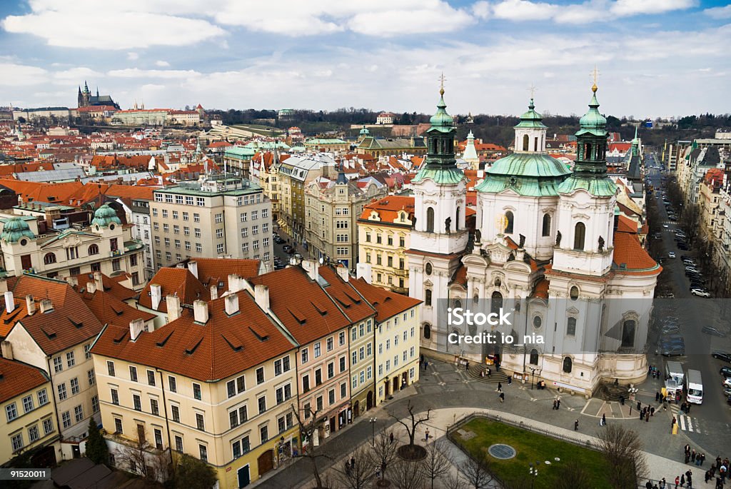 Veduta di Praga - Foto stock royalty-free di Ambientazione esterna