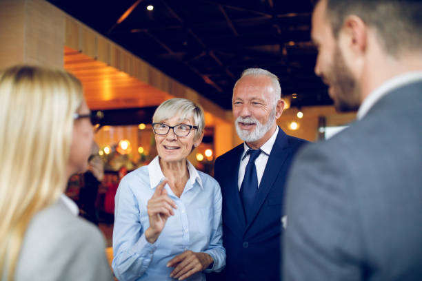 istock Discussing business in a stand up meeting 915201050