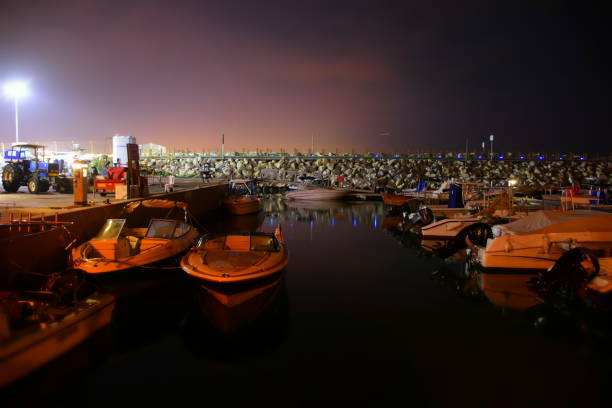 Herzliya,Israel ,  February 4 2018 : The tourist area, The Herzliya Marina includes   the \