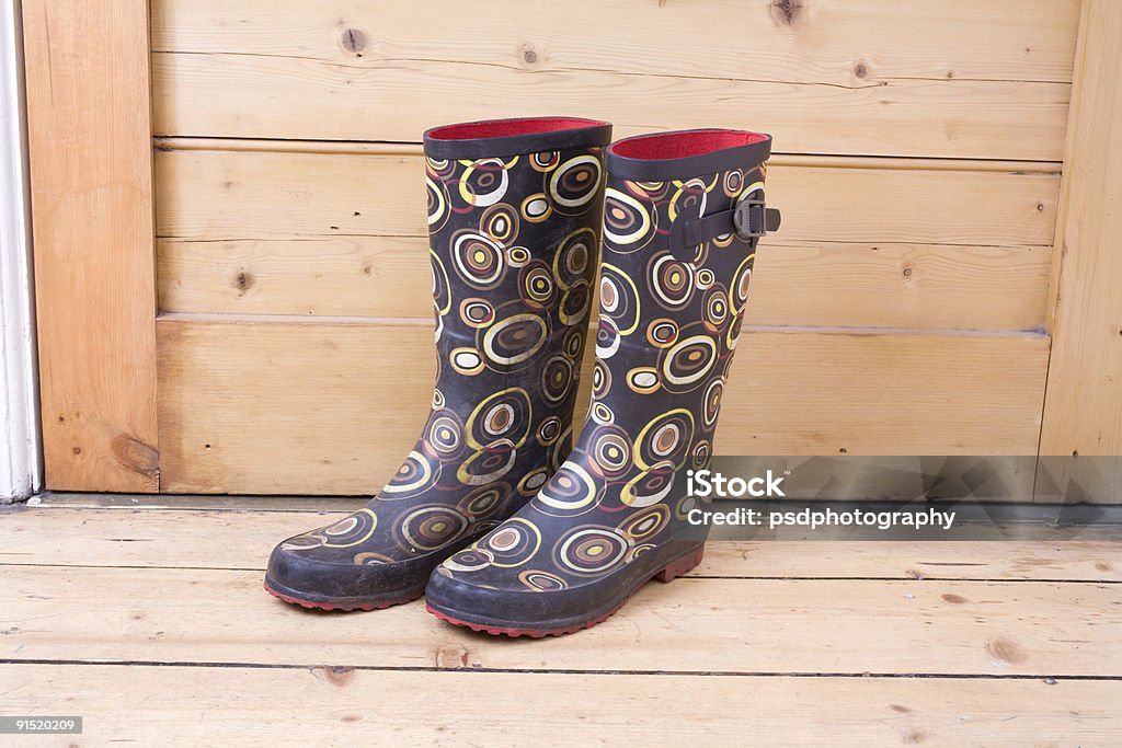 Gumboots avec motif - Photo de Bottes libre de droits