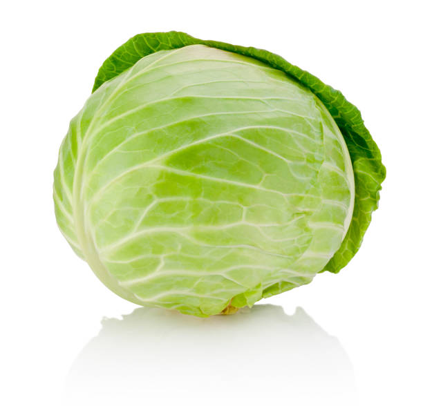 istock Head of cabbage isolated on white background 915202352