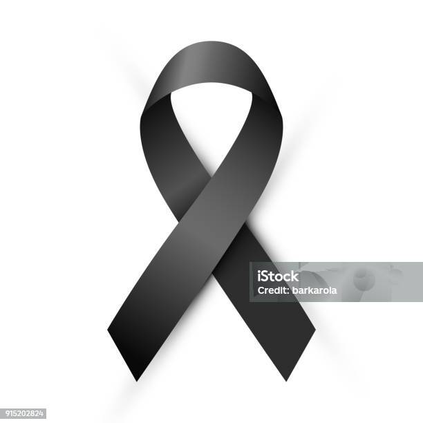 Vector Black Ribbon Stock Illustration - Download Image Now - Black Color, Award Ribbon, Mourning
