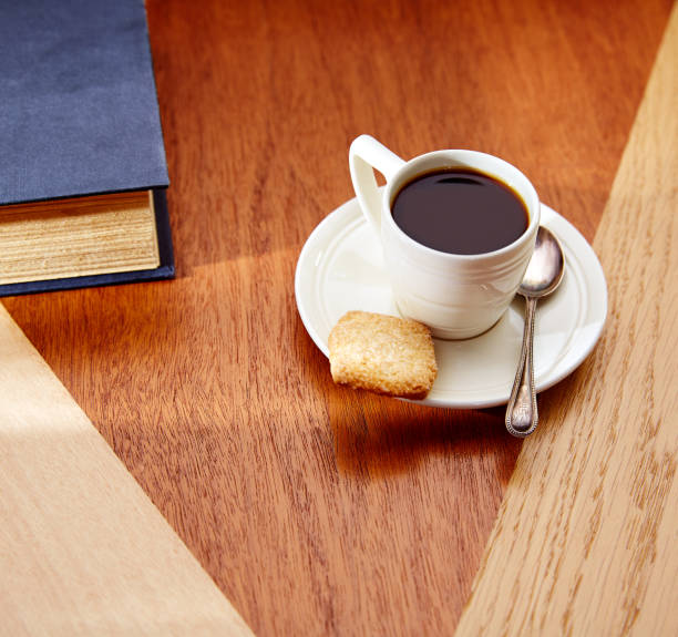 istock Coffee morning with biscuits on wooden table 915205486