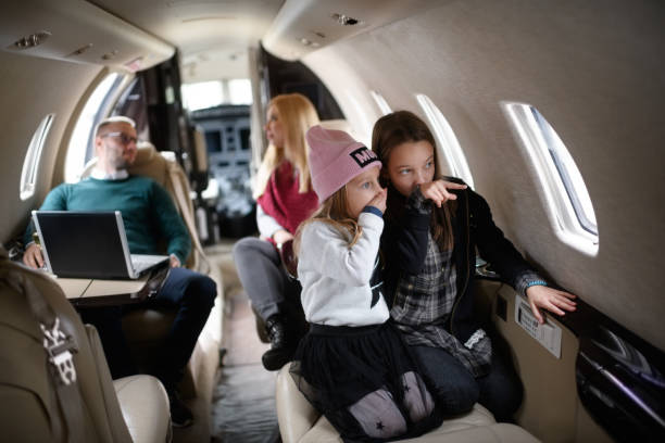 istock Family in the airplane 915206148