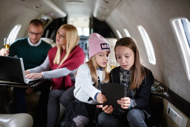 istock Family in the airplane 915206592