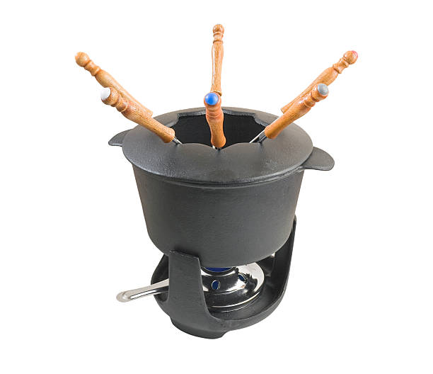 istock Cast iron fondue set 91520951