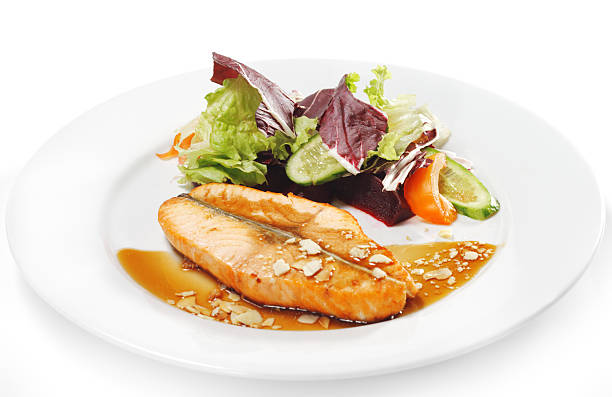istock Hot Fish Dishes - Salmon Steak 91520967