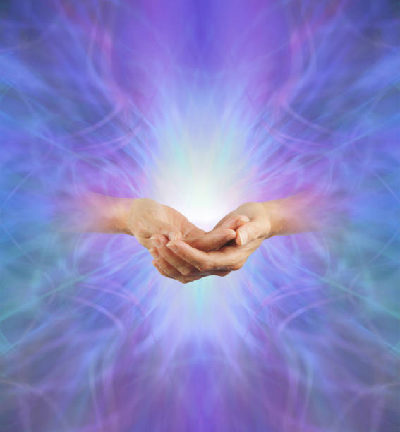 istock Sacred Purple Ray Healing Energy 915213358