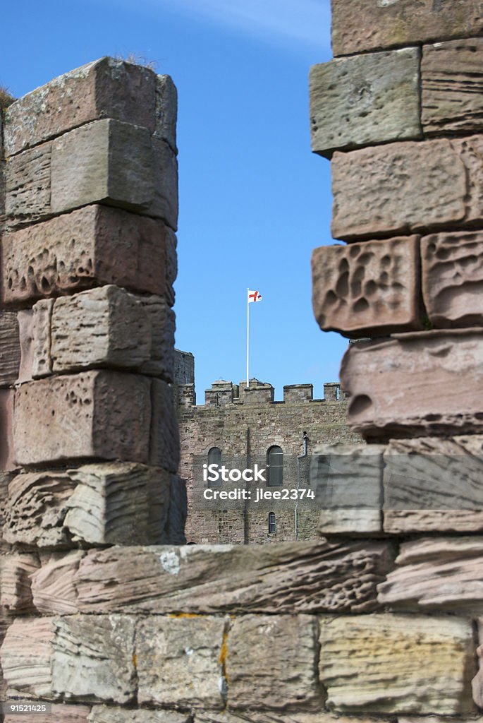 Castle battlements, Bamburgh  Bamburgh Stock Photo