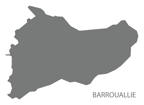 Peta Barrouallie Dari Saint Vincent Dan Ilustrasi Abuabu Grenadines ...