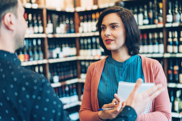 istock Great choice and excellent service in our wine shop 915217834