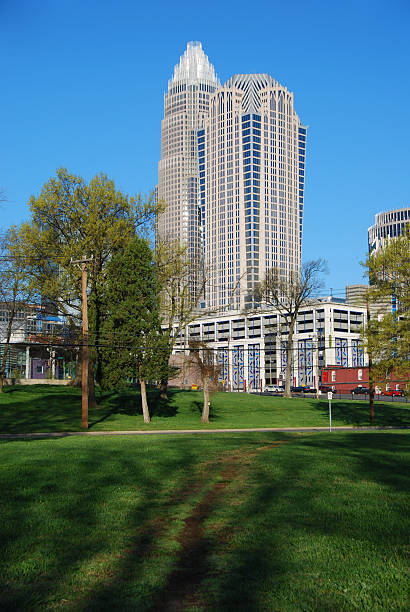 istock Office skyscrapers and green grass 91521816