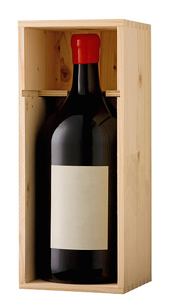 istock Red wine bottle isolated on white with clipping path included 91521967
