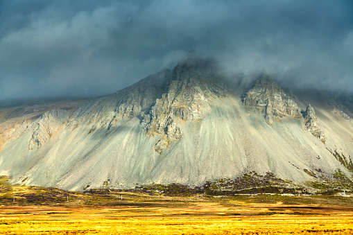 Beautiful Landscape with Mountains in Iceland.