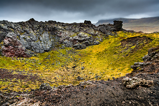 Volcanic Crater in Iceland.