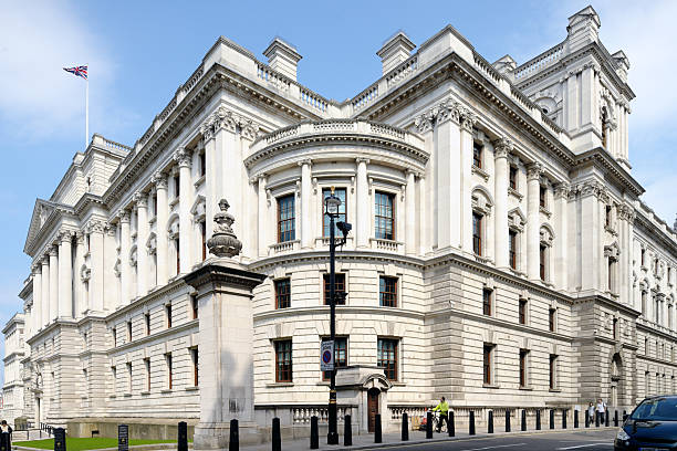 Treasury Building, Government Offices Great George Street, Westminster, London  treasury stock pictures, royalty-free photos & images