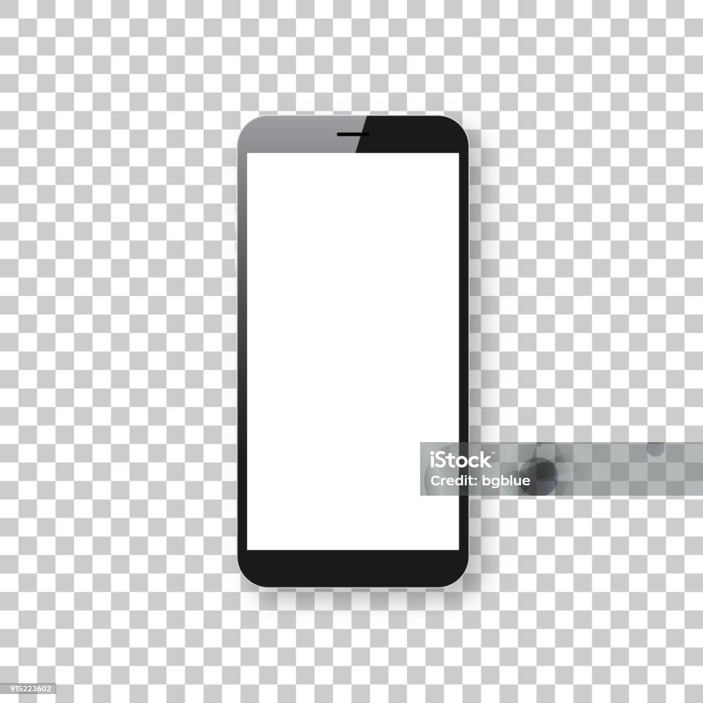 Aislado sobre fondo blanco - plantilla teléfono móvil smartphone - arte vectorial de Teléfono inteligente libre de derechos
