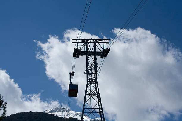 istock Cable Car Silhouette in the Alps 91522467