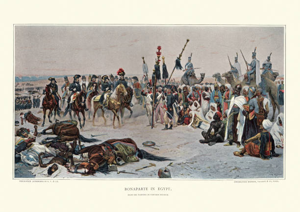 napoleon bonaparte inwazji egiptu - napoleon stock illustrations