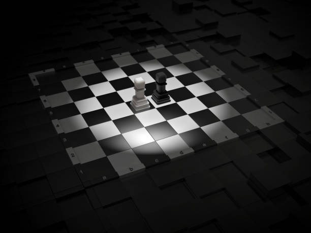 istock Chess. Black and White pawn. 915229466
