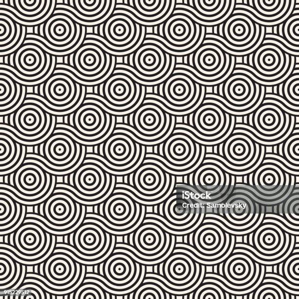 Line Rounded Texture Vector Seamless Rounded Lines Texture Modern Geometric Circular Shape ...