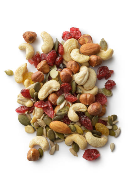 istock Nuts: Trail Mix Isolated on White Background 915233944
